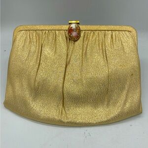 Vintage Gold Juliart Clutch Bag Purse with Handle